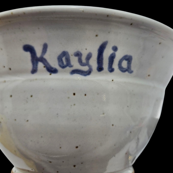 Kaylia Handcrafted Ceramic Bowl Signed Wachowski
